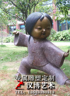 玻璃钢户外园林革命风人物雕塑