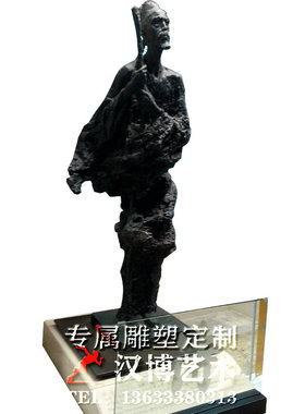 玻璃钢古代历史人物雕塑