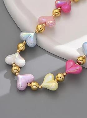 Summer accessories: Heart-shaped Dopamine Necklace for women
