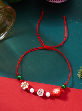 Christmas bracelet, old man snowman bracelet, women's style