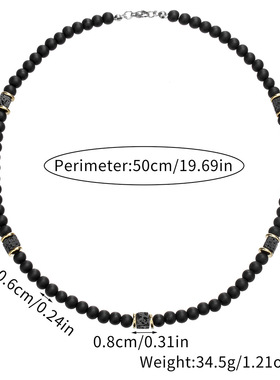 A trendy beaded necklace for men in Europe and America男项链