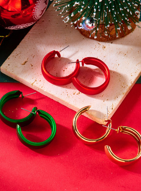 Women's ear rings for Christmas festival parties圣诞节装饰品