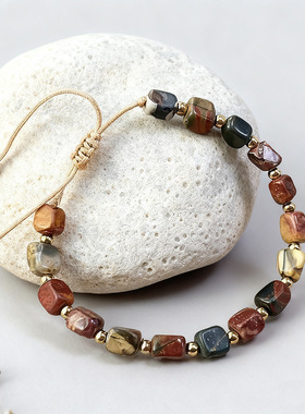 Simia Wind Beaded String编织 Adjustable Retro Bracelet手链女