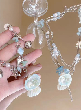 Starfish pendant necklace for women's accessories跨境女项链