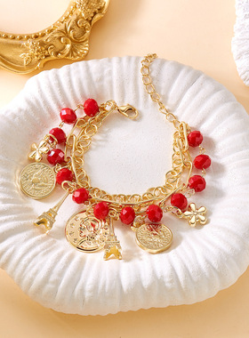 Cross-border imitation pearl crystal bracelet for women手链