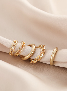 Cross-border women's simple ear clip set of jewelry跨境耳夹
