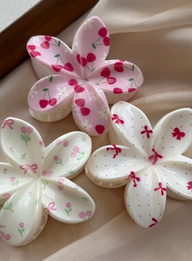 Eggplant flower hairpin with sweet design for women's style