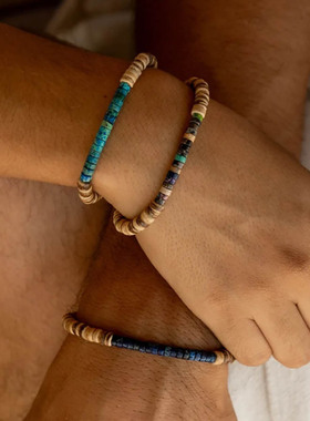 Beaded braided couple adjustable bracelet for ladies调节手链