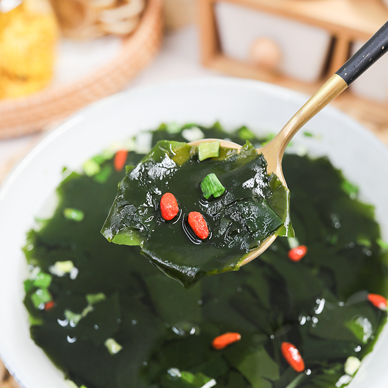 朴小样速食海藻汤 裙带菜汤料冲泡即食素食韩国海带汤虾皮速食汤 - 图1