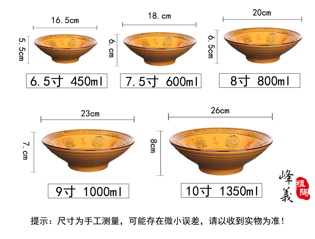 饭店用碗刀削面大碗招财进宝陶瓷餐具商用油泼面馆专用碗刀削汤面-图2