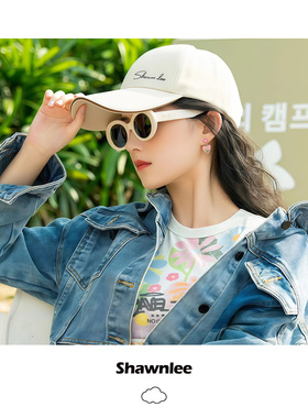 Shawnlee椭圆框法式奶白色墨镜女