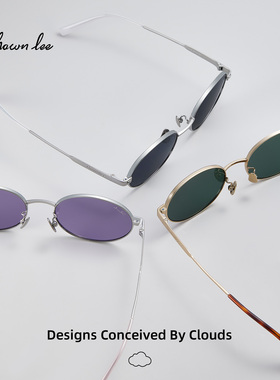 Shawnlee椭圆形墨镜女复古钛金属