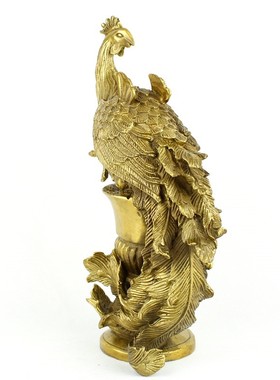 龙凤呈祥客厅凤凰纯铜中式