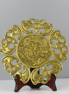 纯铜五福临门蝙蝠纳福新中式客厅