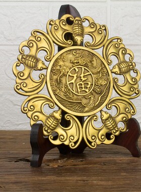 纯铜五福临门居家摆设挂件