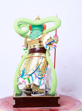 二郎真君哮天犬杨戬寺庙木雕新品