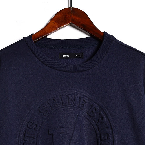 2026年春秋季时尚圆领套头薄绒圆领套头长袖卫衣韩版洋气宽松上衣 - 图0