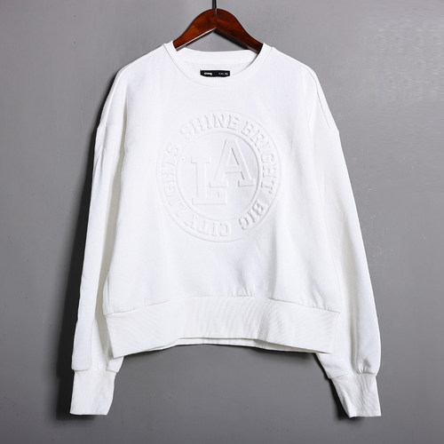 2026年春秋季时尚圆领套头薄绒圆领套头长袖卫衣韩版洋气宽松上衣 - 图3