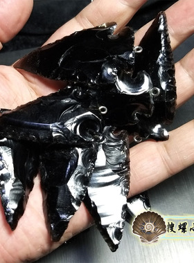 5厘米左右美国产手工敲的黑曜石箭头/随即发一个