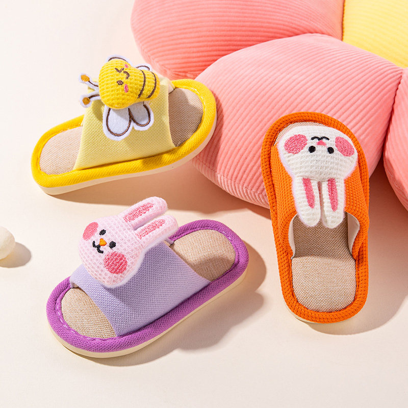 兔子宝宝亚麻拖鞋女童春秋2026新居家防滑宝宝四季布拖鞋软底一岁,淘宝优惠券,粉丝福利购,淘宝优惠卷