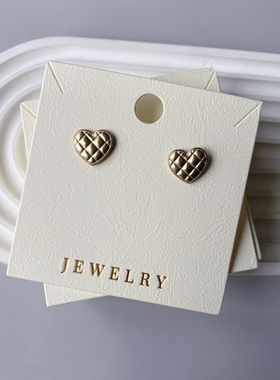 加厚艺术纸定制LOGO耳钉耳环项链发夹胸针头饰卡纸多功能纹理纸卡