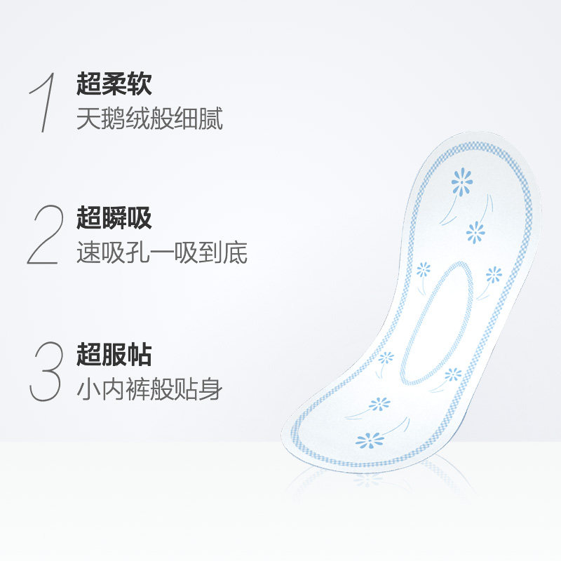 高洁丝小q包超薄透气棉柔片卫生巾 曼臣家居护垫