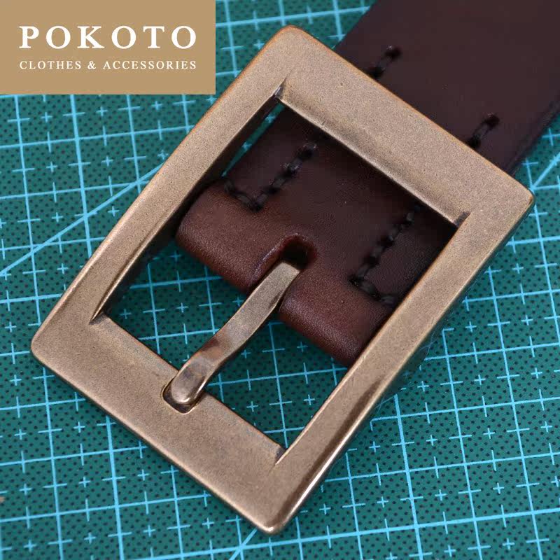 轻奢品牌进口加厚植鞣革手工男皮带 pokoto腰带/皮带/腰链