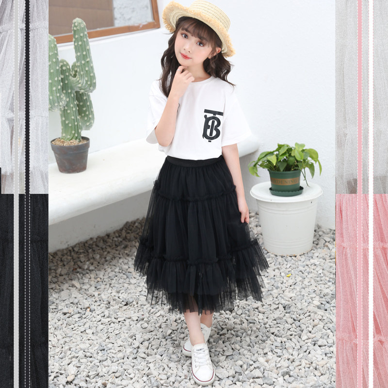 儿童公主纱裙童装女童秋冬半身裙 pokoto半身裙