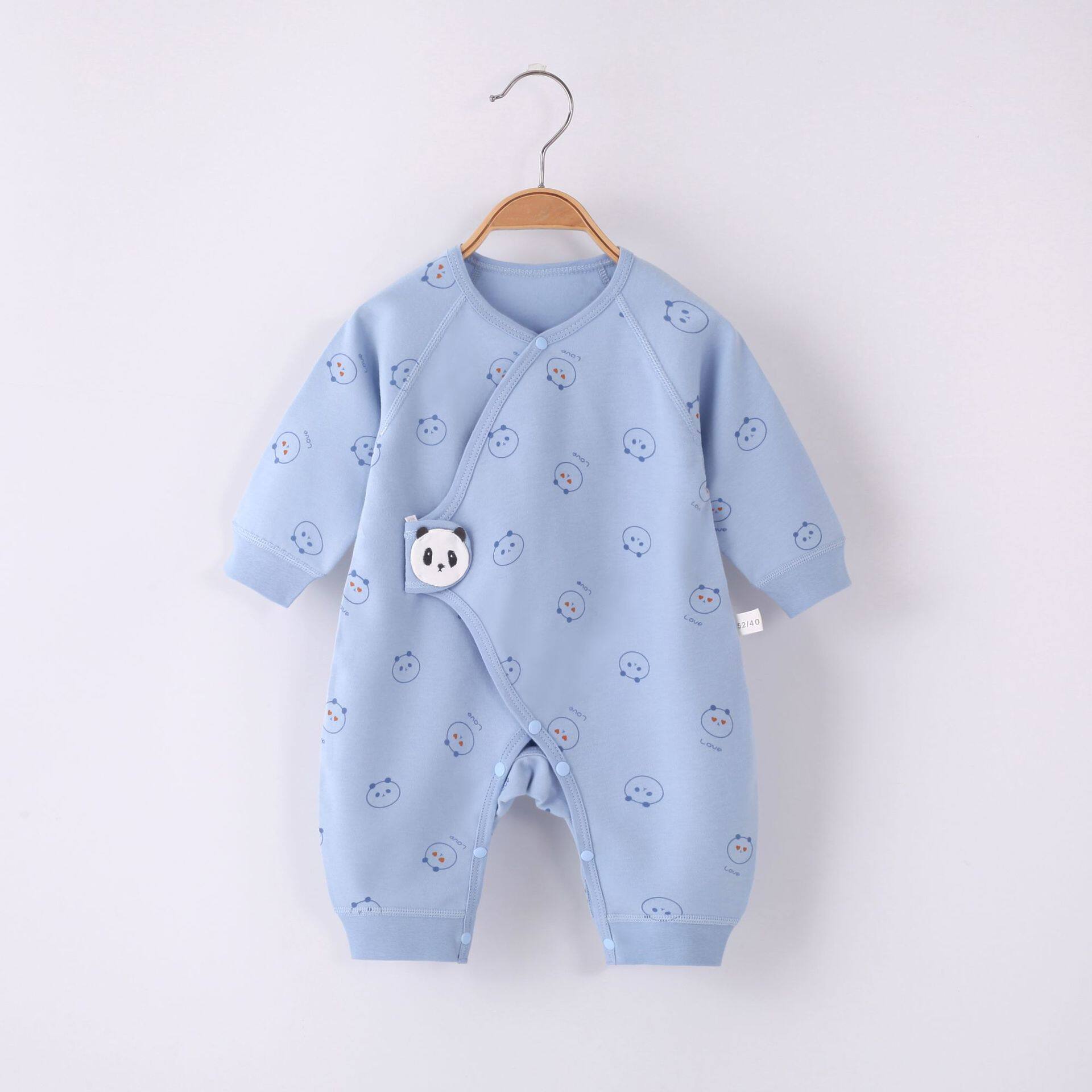 新生婴儿儿衣服纯棉初生宝宝和尚服婴儿连体衣哈衣春秋季无骨满月