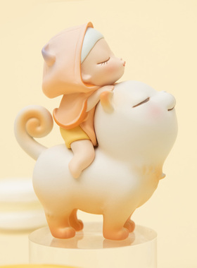 白夜童话猫将军果冻装创意摆件可爱汽车载装饰品小摆件送女生礼物