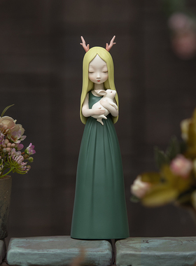 白夜童话系列-晚安兔艺术品摆件创意客厅现代简约女孩书房装饰品