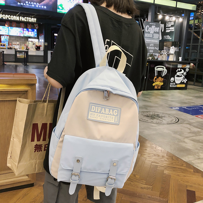 风书包女韩版高中初中学生校园百搭背包 ins 东方报码时尚 2019 双肩包女 风书包女韩版高中初中学生校园百搭背包 ins 东方报码时尚 2019 双肩包女