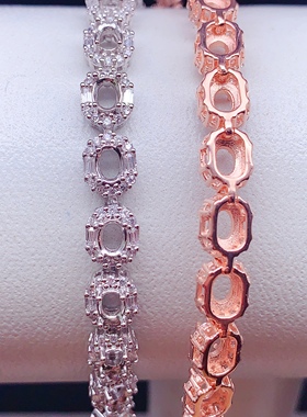 森系椭圆3*4mm手链空托