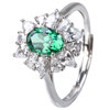 Set ring pendant holder 6*8mm sunflower ring