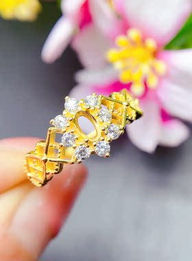 伯利尔女S925戒指空托