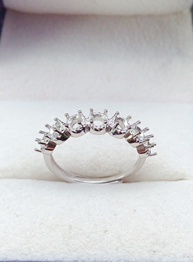 简约小巧清新3*3mm圆形戒指空托