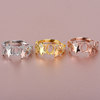 S925 silver ring empty support 4*6/5*7mm live ring mouth