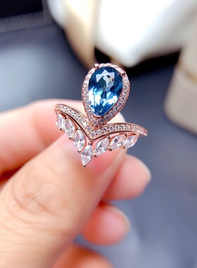 伯利尔女S925戒指空托