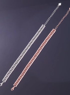 伯利尔女S925手链空托