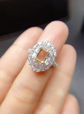 伯利尔女S925戒指空托