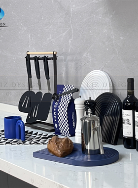 简约样板房间厨房装饰品组合