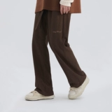 Белые демисезонные штаны для влюбленных, с вышивкой, этнический стиль, свободный прямой крой, оверсайз