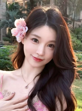 人面桃花大花朵发夹2026新款度假