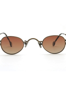 小椭框太阳镜可配近视复古椭圆形