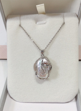 真珍珠·天然淡水珍珠巴洛克珍珠吊坠新款精品工艺18K包金礼物