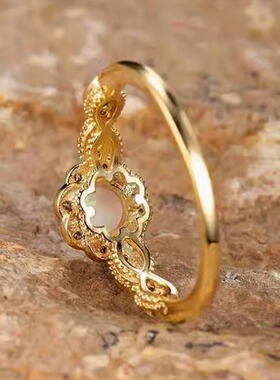 清冷月光wish欧美轻奢戒指手饰金属戒指女高仿澳宝指环