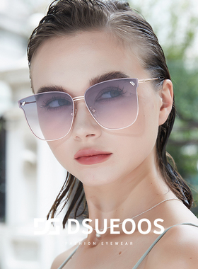 迪古森防紫外线自带妆容镜女墨镜