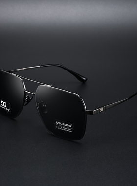 【新品】高端纯钛超轻太阳镜男士飞行员司机高清驾驶开车偏光墨镜