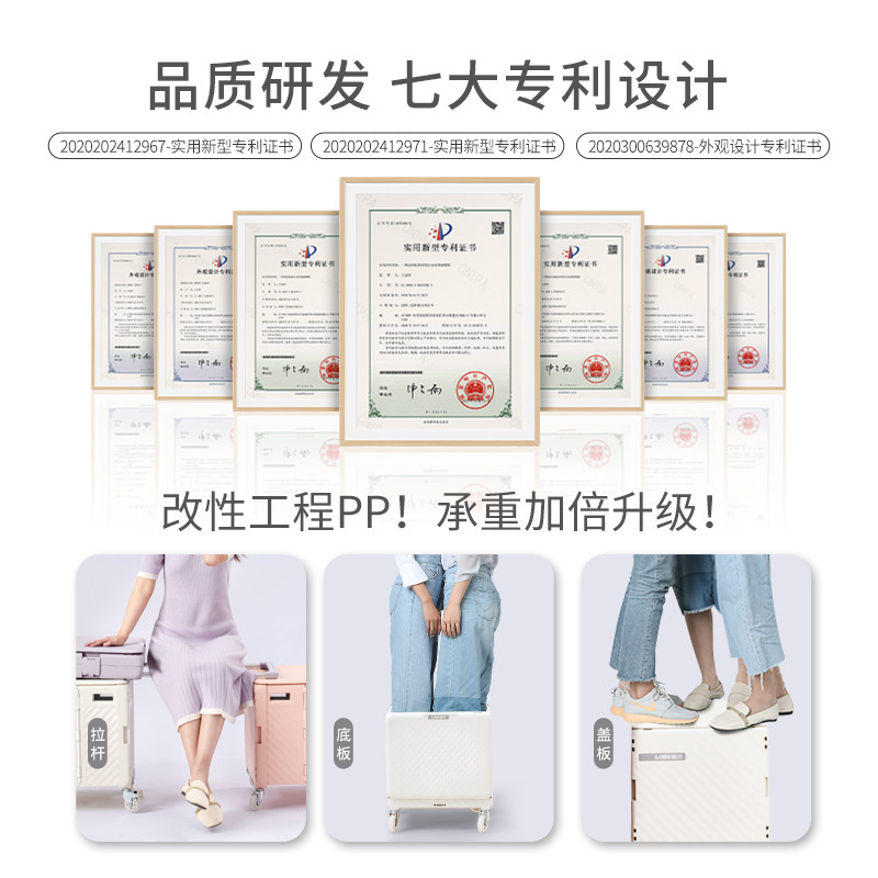 露禾买菜车小拉车万向轮手拉车拉杆车家用便携神器网红折叠购物车
