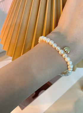 法式气质珍珠爱心项链女